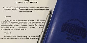 На территории субъекта будет действовать новый налоговый режим