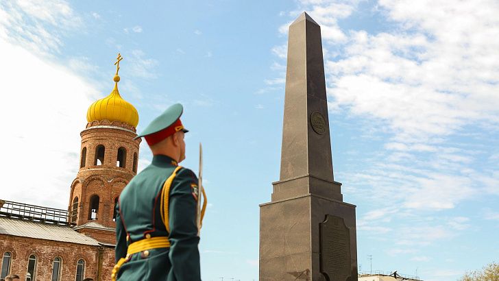 В Городище открыли памятную стелу «Рубеж Сталинградской доблести»