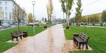 Благоустройство сквера в Советском районе выполнено на 93%