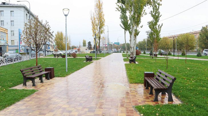 Благоустройство сквера в Советском районе выполнено на 93%