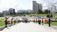 Участники автопробега «Дорогами Победы» провели митинг памяти в Минске