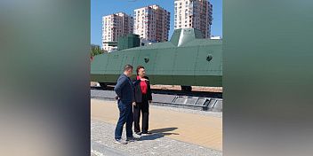 Тамара Головачева посетила экспозицию «Бронепоезд войск НКВД»