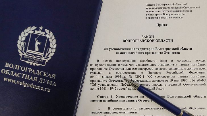 Областной совет ветеранов внес в регпарламент законопроект об увековечении памяти защитников Отечества